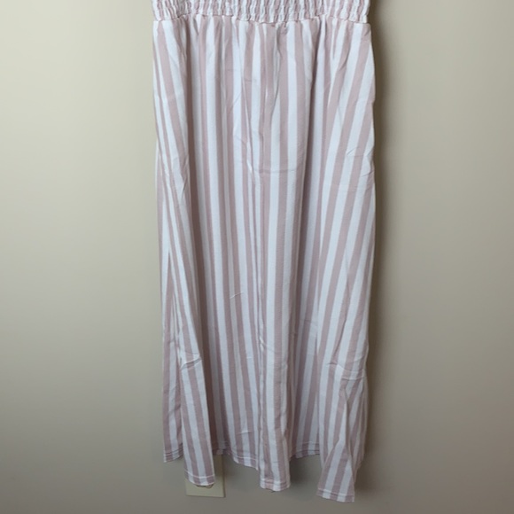 LAST 1! SMALL Striped coffee summer dress - Picture 10 of 12